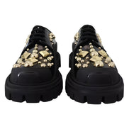 Pantofi Derby Dolce & Gabbana Trekking din piele neagră