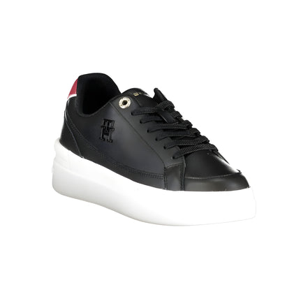 Tommy Hilfiger Sneakeri din Piele Neagră