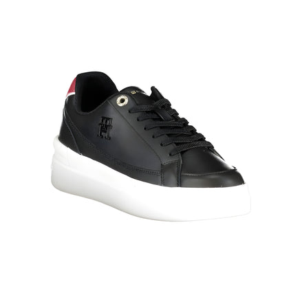 Tommy Hilfiger Sneakeri din Piele Neagră