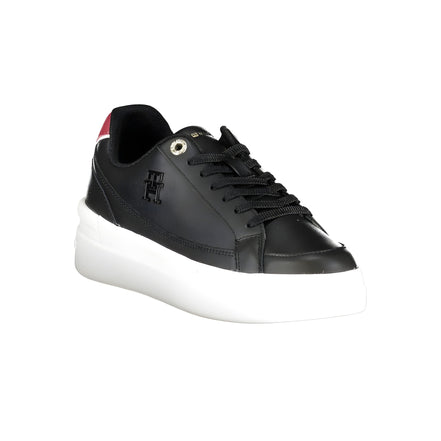Sneakers Tommy Hilfiger negri din piele