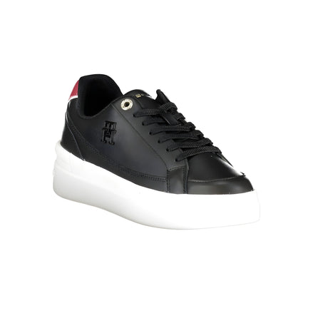 Sneakers Tommy Hilfiger negri din piele