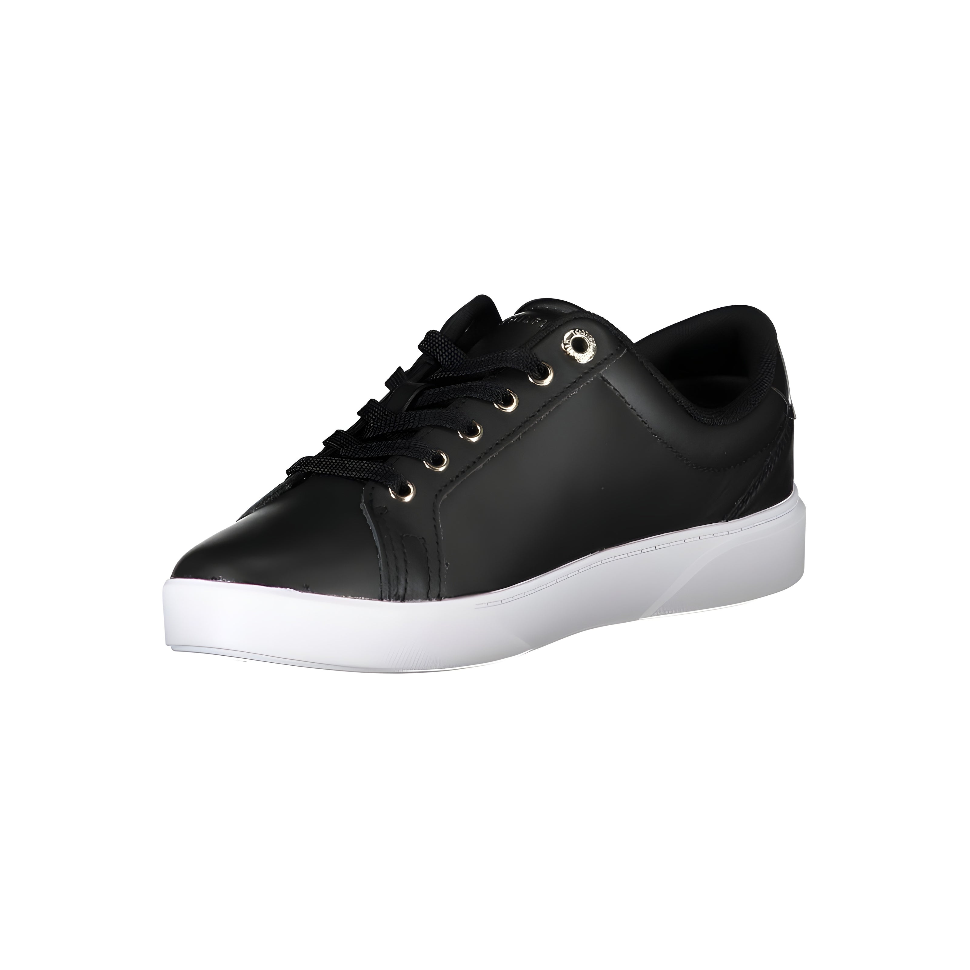 Tommy Hilfiger Black Leather Sneakers