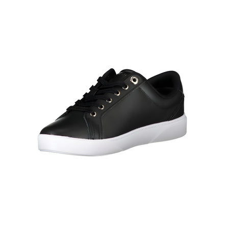 Tommy Hilfiger Black Leather Sneakers