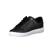 Tommy Hilfiger Black Leather Sneakers