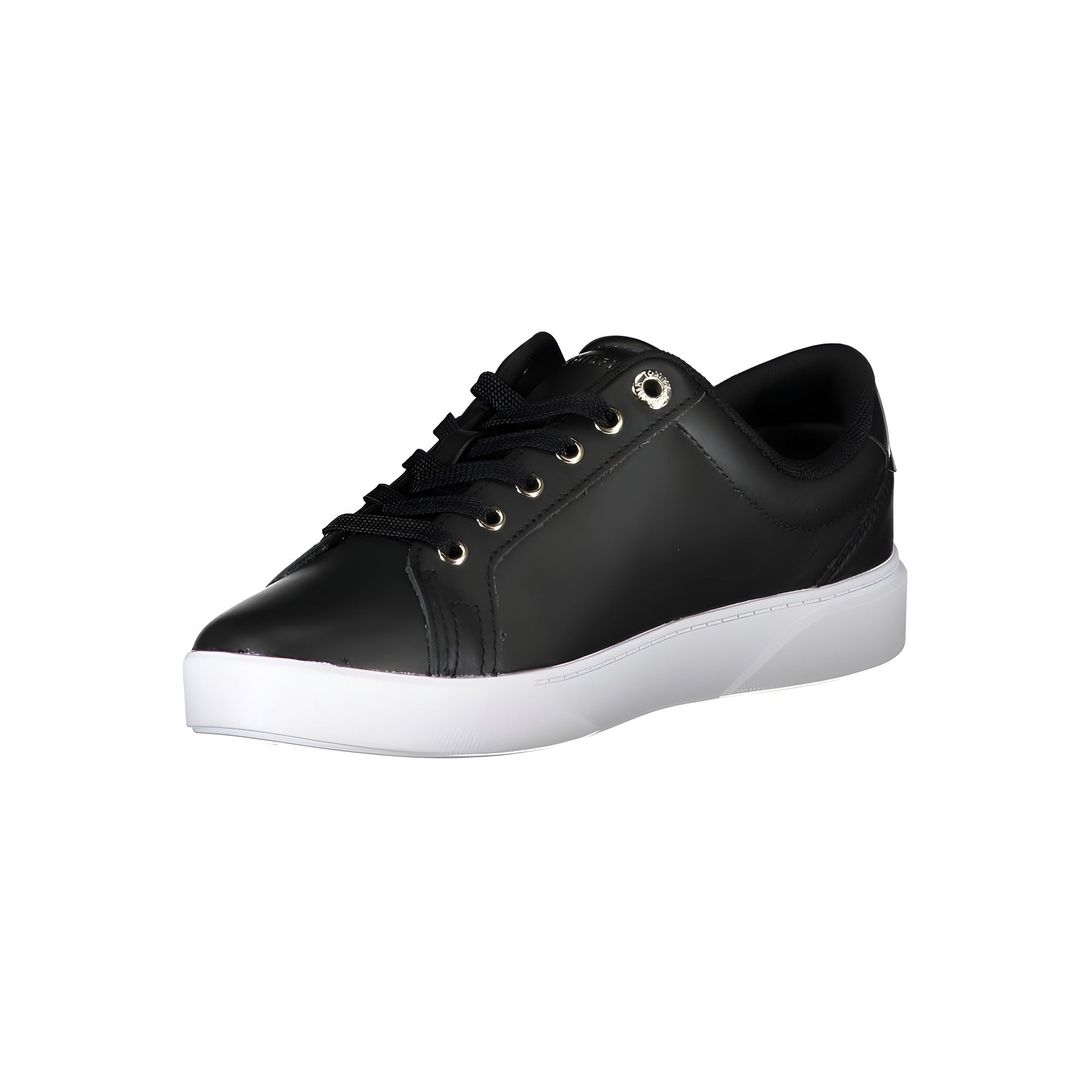 Tommy Hilfiger Black Leather Sneakers