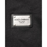 Dolce & Gabbana Black Full-Zip Logo Hooded Sweatshirt