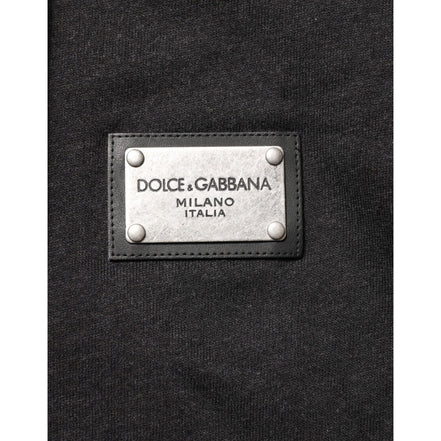 Dolce & Gabbana Black Full-Zip Logo Hooded Sweatshirt