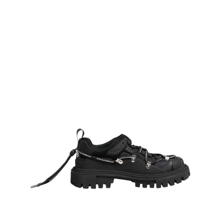 Dolce & Gabbana Black Low Top Lace Up Trekking Sneakers