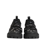 Dolce & Gabbana Black Low Top Lace Up Trekking Sneakers