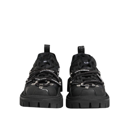 Dolce & Gabbana Black Low Top Lace Up Trekking Sneakers