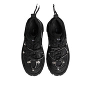 Dolce & Gabbana Black Low Top Lace Up Trekking Sneakers