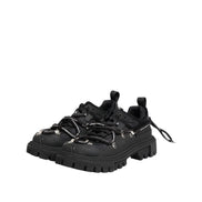 Dolce & Gabbana Black Low Top Lace Up Trekking Sneakers