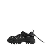 Dolce & Gabbana Black Low Top Lace Up Trekking Sneakers