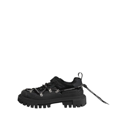 Dolce & Gabbana Black Low Top Lace Up Trekking Sneakers