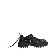 Dolce & Gabbana Black Low Top Lace Up Trekking Sneakers