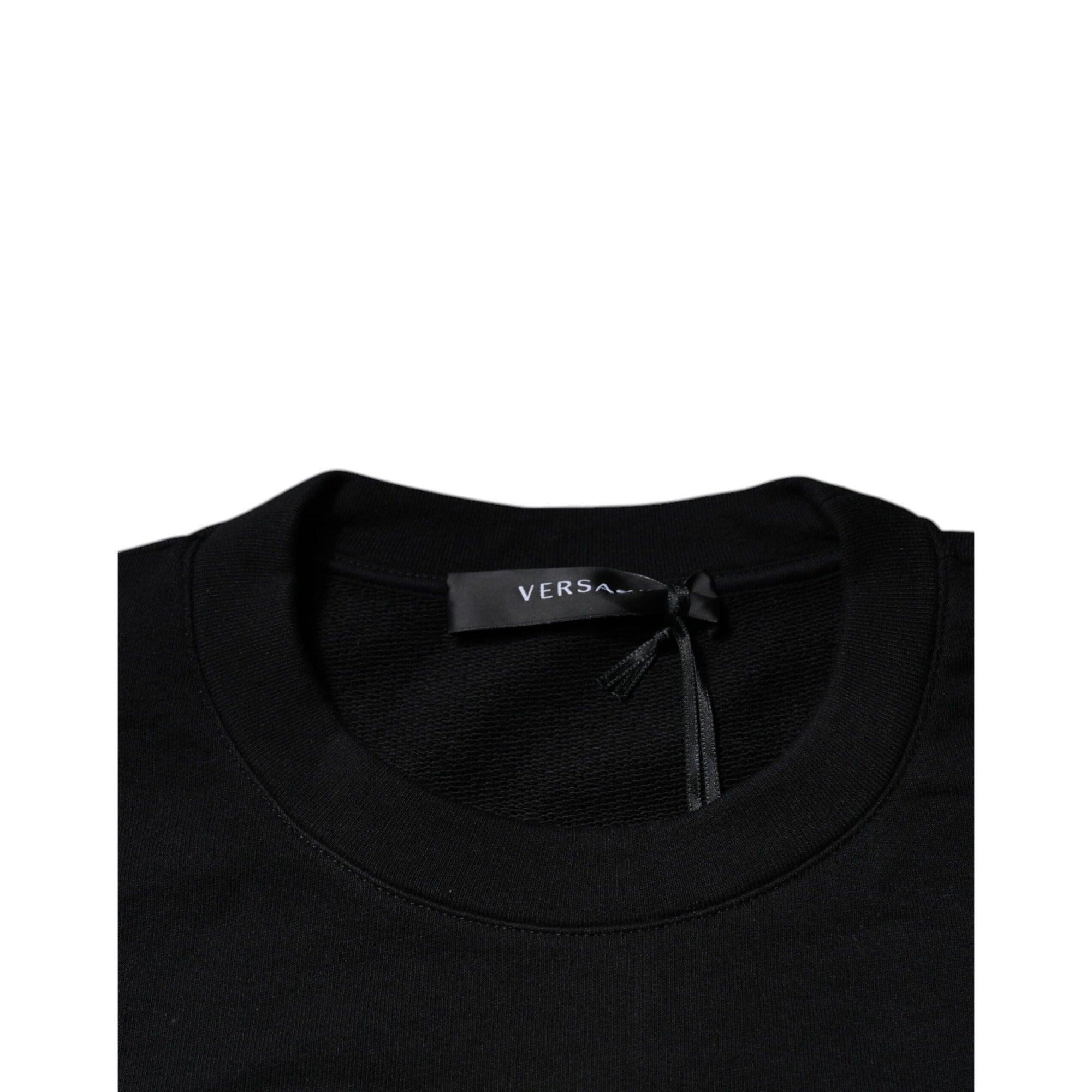 Versace Black Medusa Embroidered Crew Neck Sweater