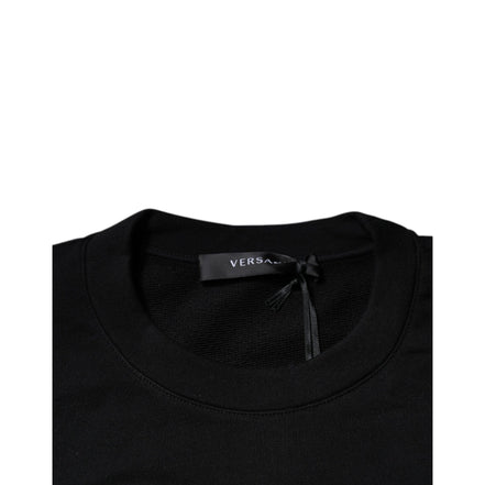 Versace Black Medusa Embroidered Crew Neck Sweater