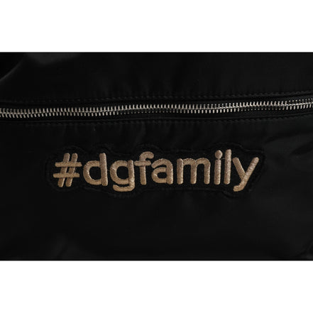 Dolce & Gabbana Black #DGFAMILY Embellished Backpack VULCANO Bag