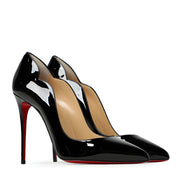 Pantofi Christian Louboutin Hot Chick negri din piele lăcuită 100