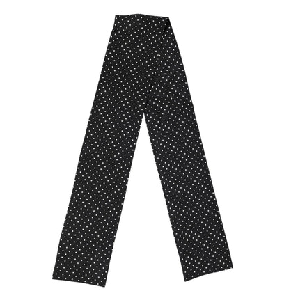 Dolce & Gabbana Black Polka Dot Neck Wrap Foulard 133.5cm x 12.5cm Scarf