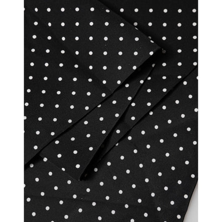 Dolce & Gabbana Black Polka Dot Neck Wrap Foulard 133.5cm x 12.5cm Scarf