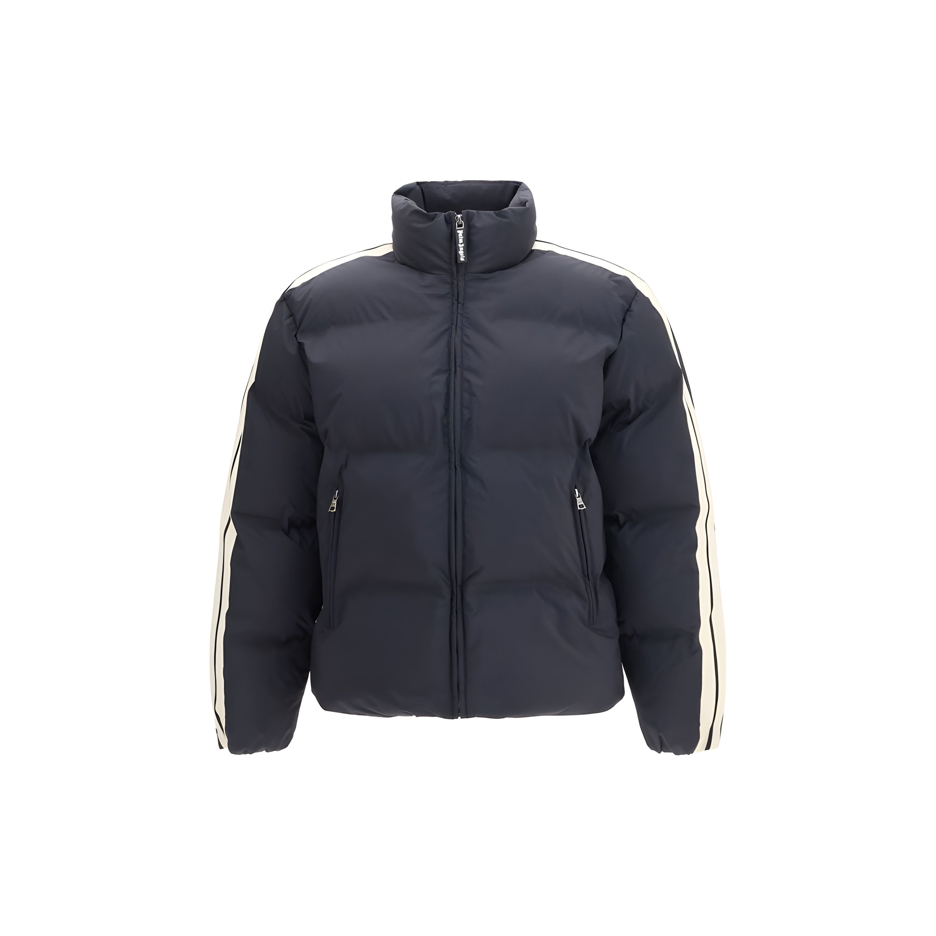 Palm Angels Black Full-Length Jacket