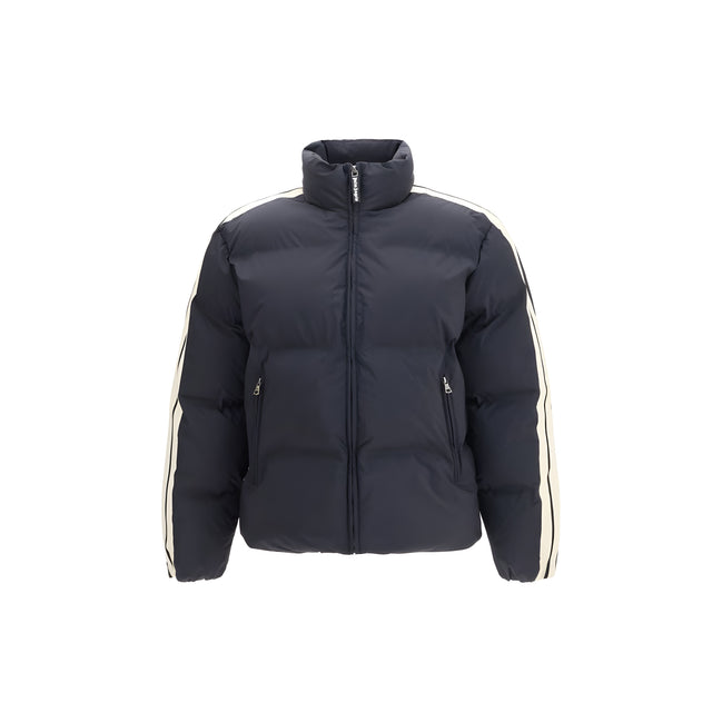 Palm Angels Black Full-Length Jacket