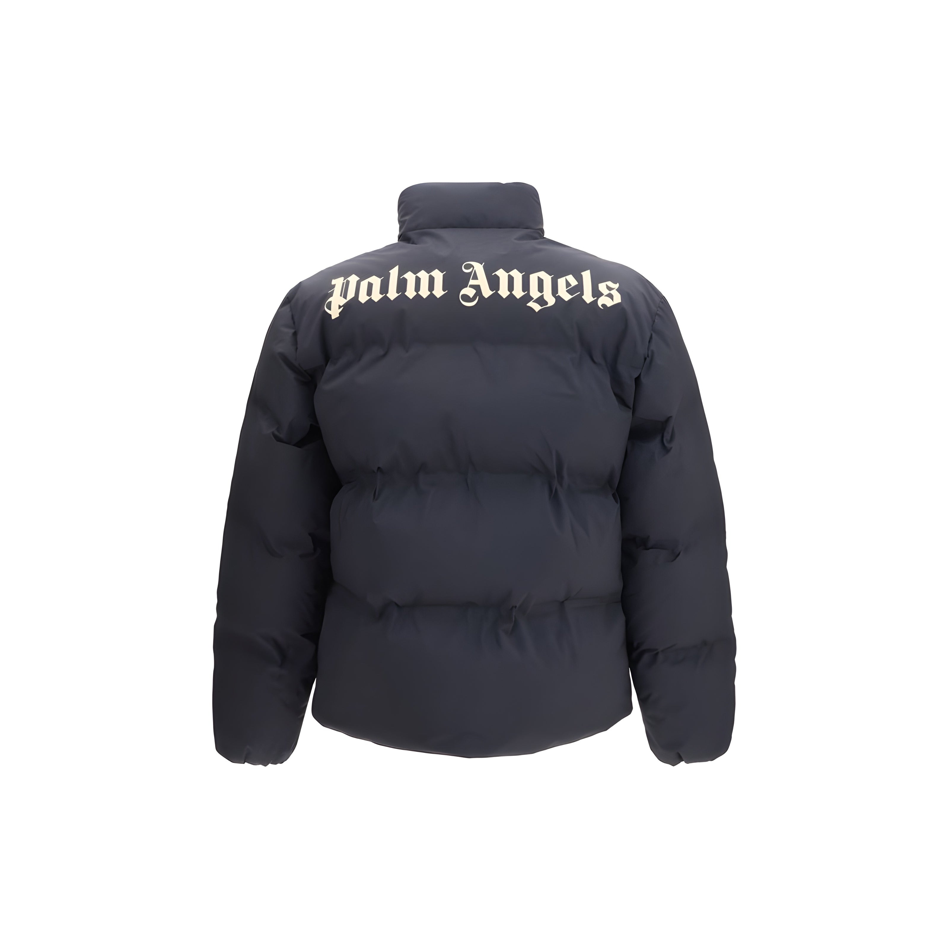Palm Angels Black Full-Length Jacket