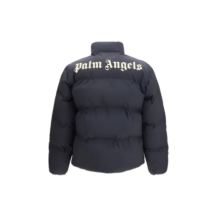 Palm Angels Black Full-Length Jacket