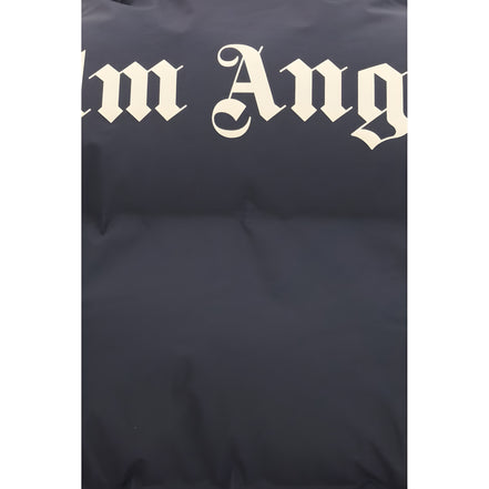 Palm Angels Black Full-Length Jacket