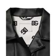 Jachetă biker Dolce & Gabbana neagră cu nasturi