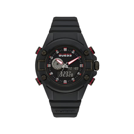 Ceas sport Guess, din rășină neagră