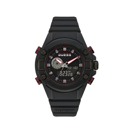 Ceas sport Guess, din rășină neagră
