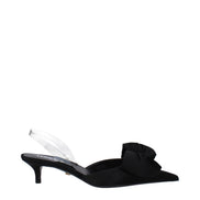 Sandale plate Versace negre din satin
