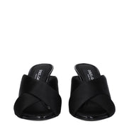 Dolce & Gabbana Black Satin Stiletto Heel Sandals