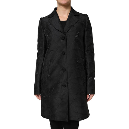 Dolce & Gabbana Jachetă tip trench negru cu un singur rând de nasturi