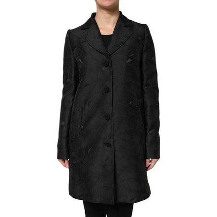 Dolce & Gabbana Jachetă tip trench negru cu un singur rând de nasturi