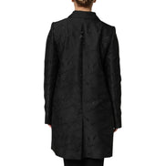 Dolce & Gabbana Jachetă tip trench negru cu un singur rând de nasturi