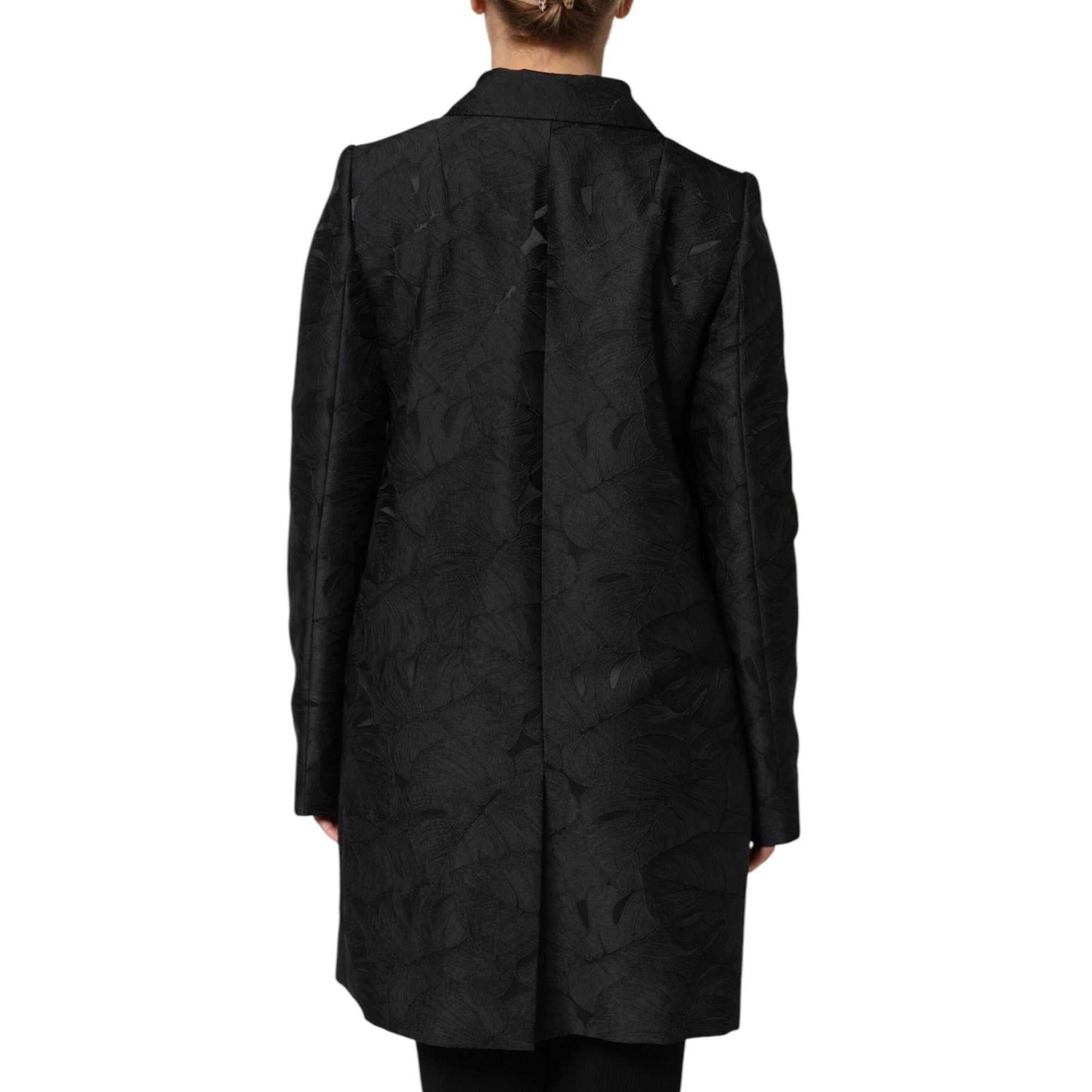 Dolce & Gabbana Jachetă tip trench negru cu un singur rând de nasturi