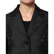 Dolce & Gabbana Jachetă tip trench negru cu un singur rând de nasturi