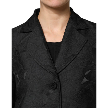 Dolce & Gabbana Jachetă tip trench negru cu un singur rând de nasturi