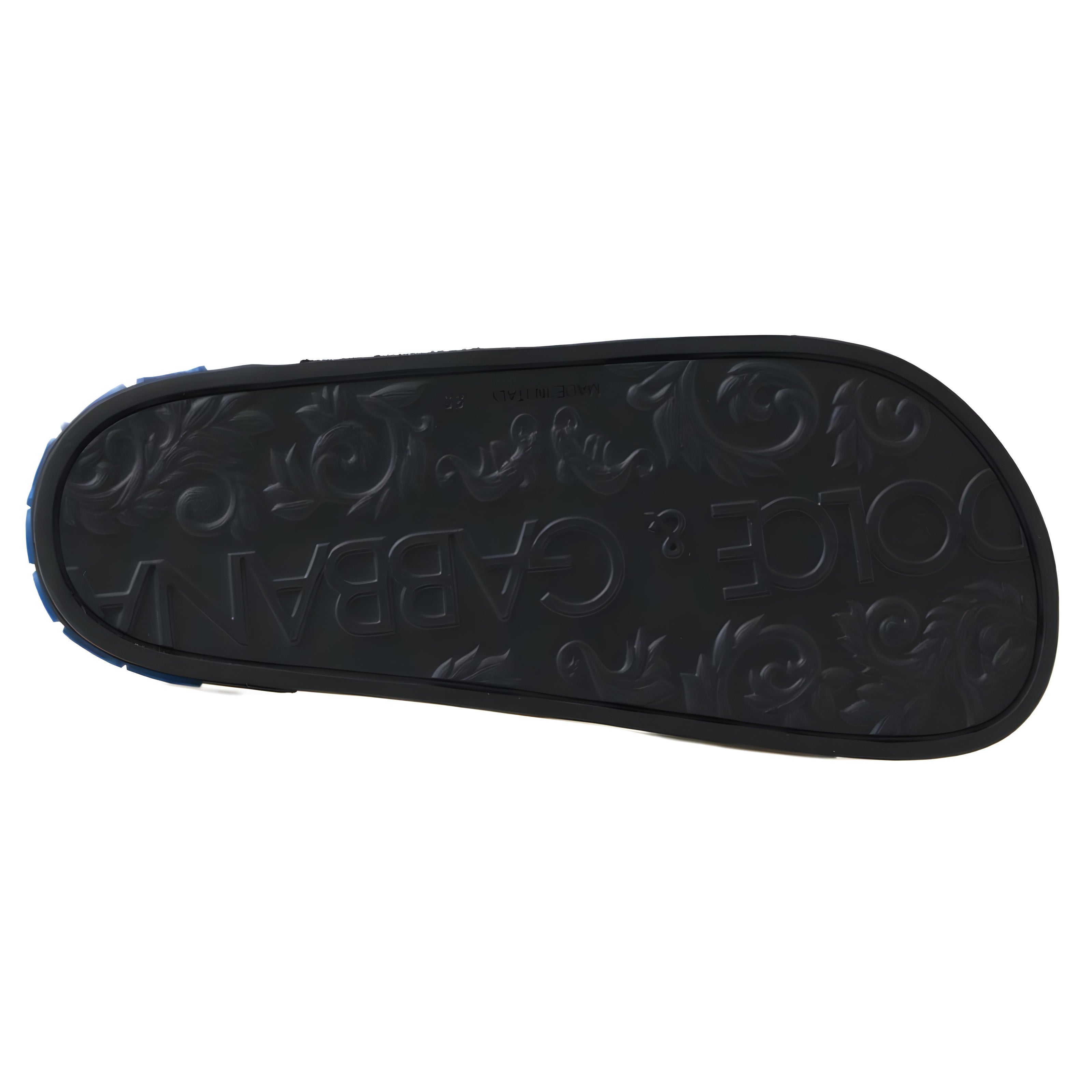 Dolce & Gabbana Black Saint Barth Beach Slide Sandals