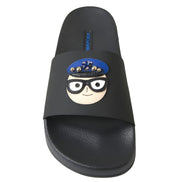 Dolce & Gabbana Black Saint Barth Beach Slide Sandals