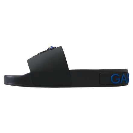 Dolce & Gabbana Black Saint Barth Beach Slide Sandals