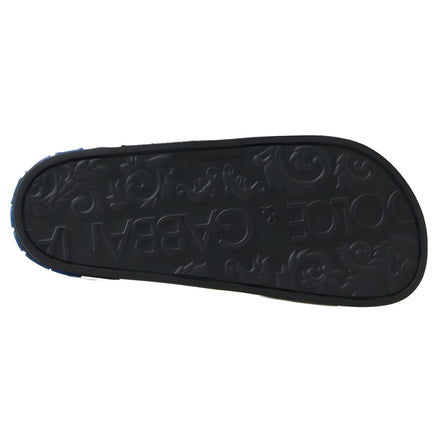 Dolce & Gabbana Black Saint Barth Beach Slide Sandals