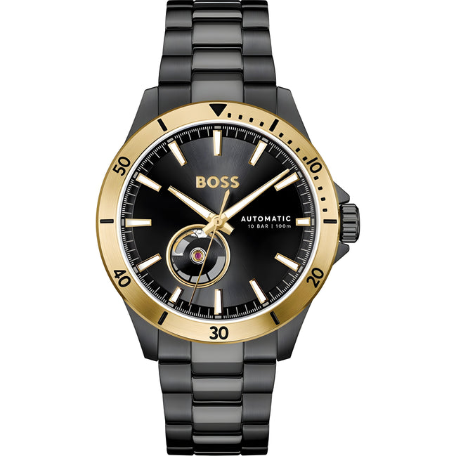 Ceas Hugo Boss Black, din oțel inoxidabil, elegant