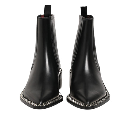 Dolce & Gabbana Black Studded Chelsea Ankle Boots