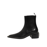Dolce & Gabbana Black Studded Chelsea Ankle Boots