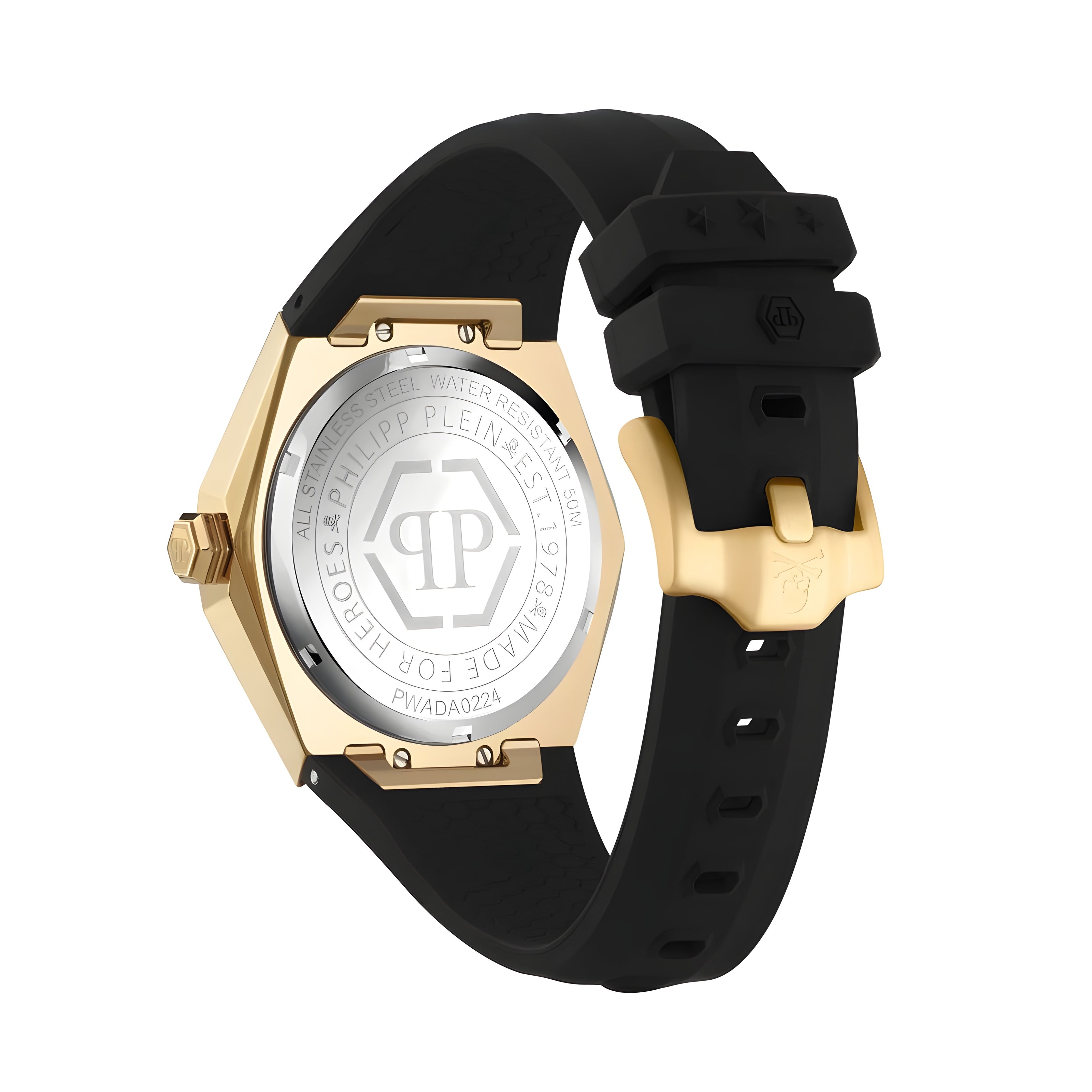 Ceas de mână Philipp Plein, negru, din material sintetic