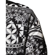 Jachetă Bomber Dolce & Gabbana Neagră cu Imprimeu Bandană Albă